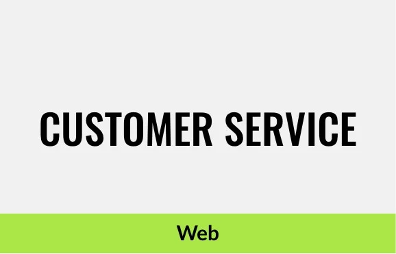 Customer service - Web