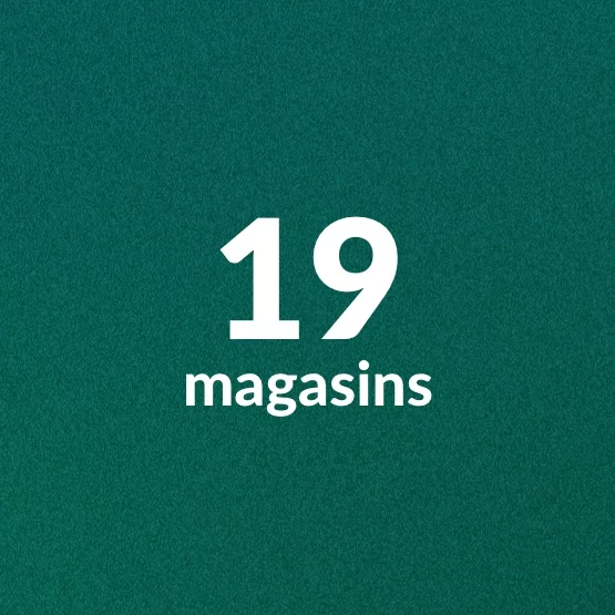 19 magasins