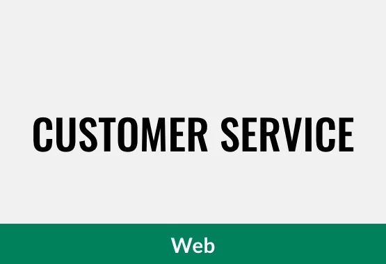 Customer service - Web